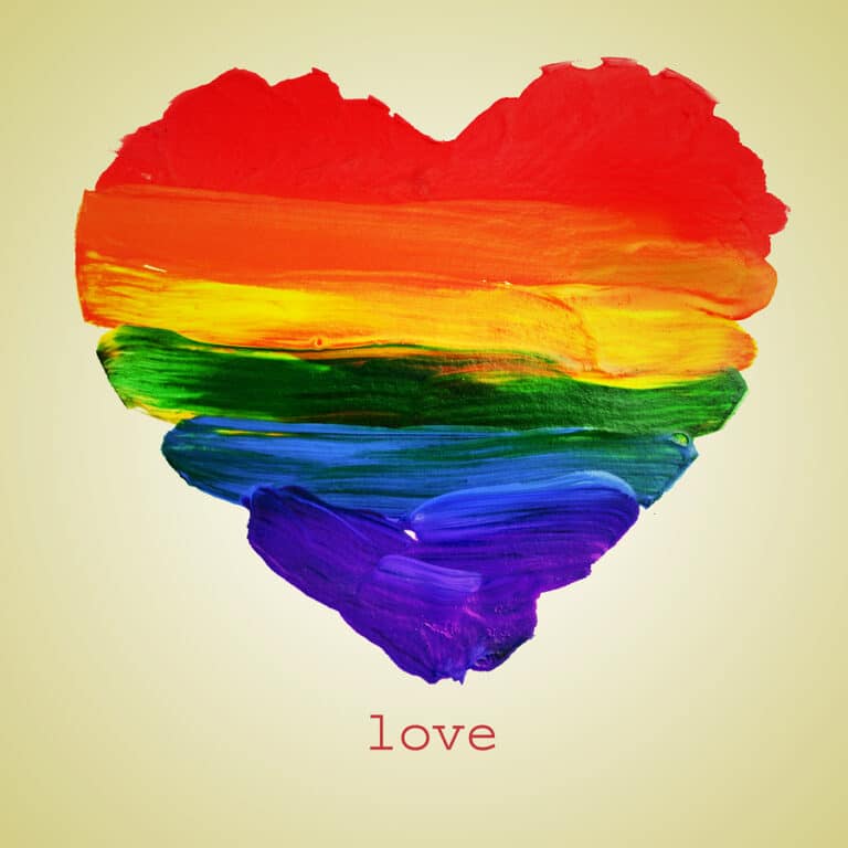 Heart with different shades of color